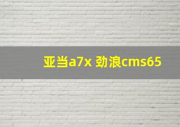 亚当a7x 劲浪cms65